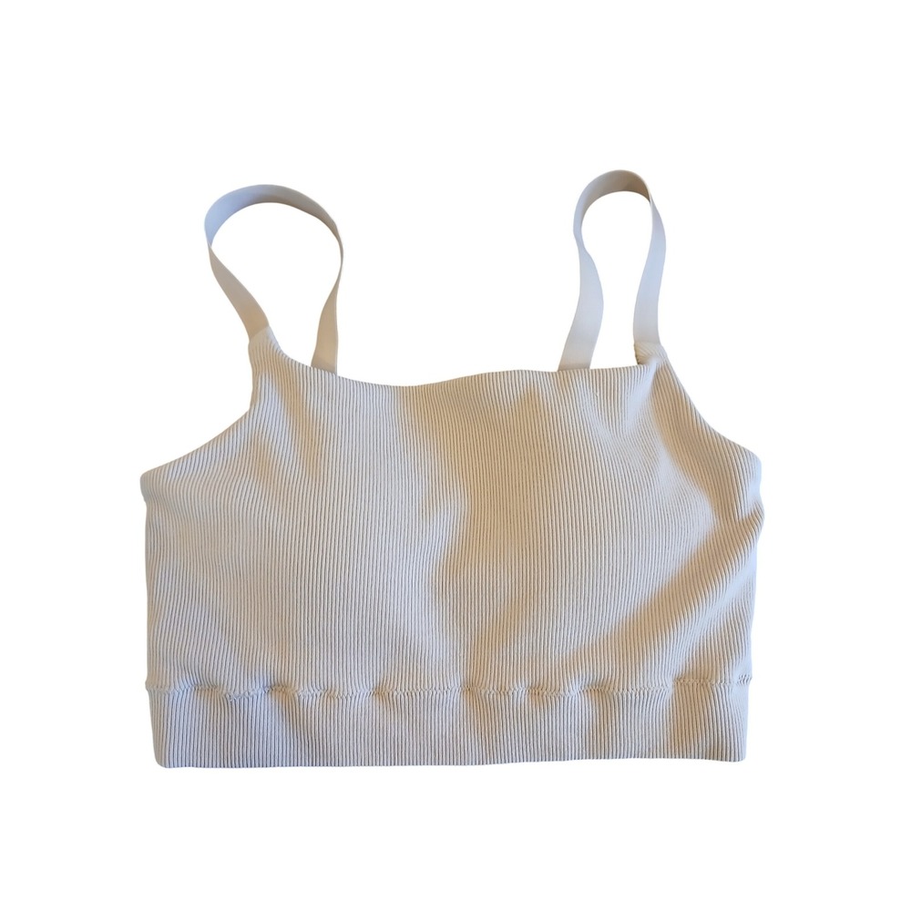 Aerie Ribbed Seamless sports bra Adjustable‎ Straps Beige XL